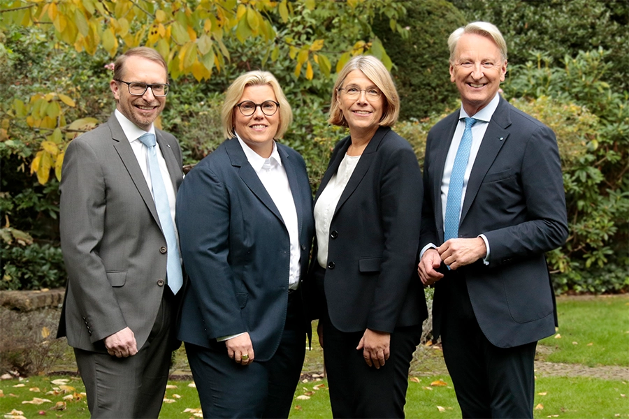 Gruppenfoto Andreas Ermisch, Dagmar Klüter, Ilona Pollach, Dr. Ekkehard Thiesler (Vorsitzender)